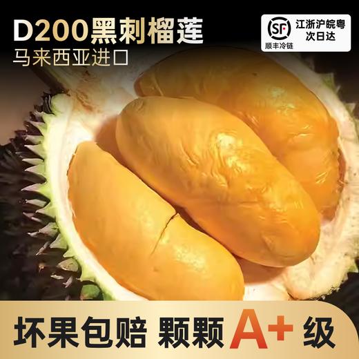 『叻油榴』马来西亚进口黑刺榴莲D200液氮冷冻整果AA级包装精美送礼推荐 商品图1