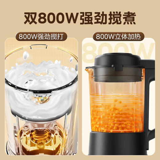 美的破壁机家用(510688)小型轻音多功能全自动豆浆机五谷杂粮料理辅食机榨汁机 PB80F02 商品图3