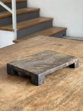 天然布丁石长方形四足台座，顺丰包邮