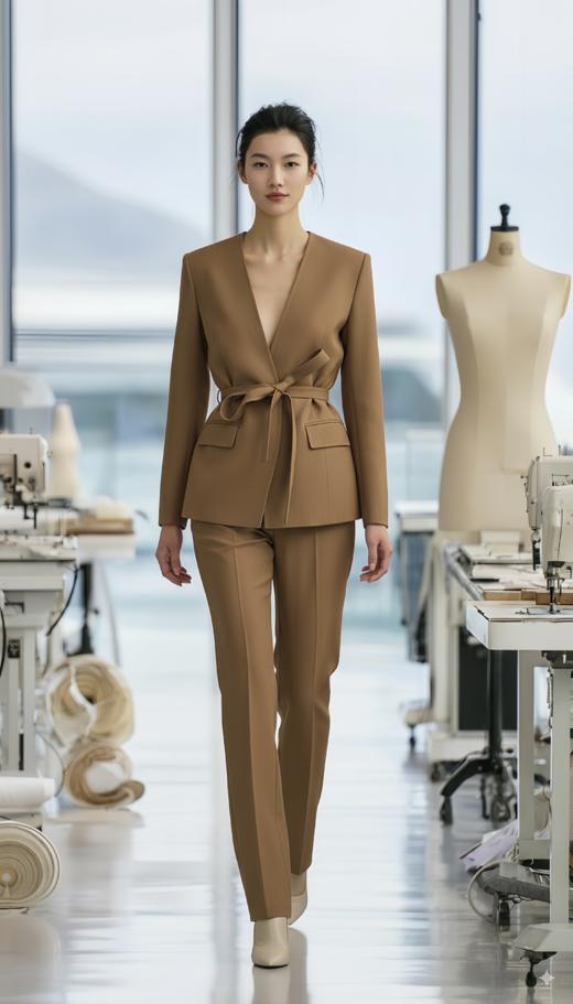 HN 无领一粒扣轻奢西服外套 商品图0