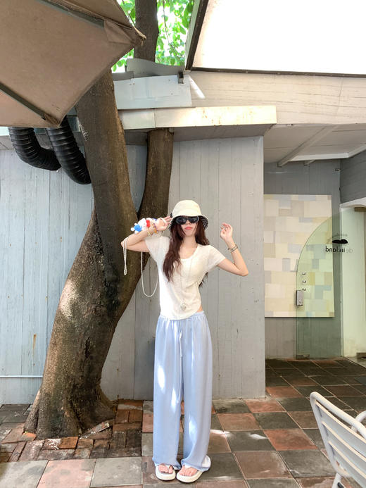 <曾小咸推荐>现货秒杀！微信超特价！韩系松弛感垂感醋酸休闲裤 日常139.99 立减70 秒杀69.99！针织短袖秒杀59.99！！条纹开衫秒杀59.99！！ 商品图6