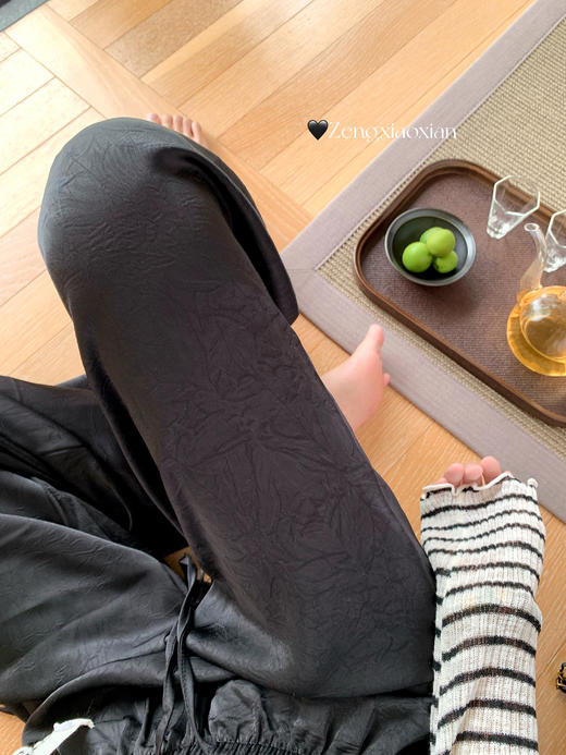 <曾小咸推荐>现货秒杀！微信超特价！韩系松弛感垂感醋酸休闲裤 日常139.99 立减70 秒杀69.99！针织短袖秒杀59.99！！条纹开衫秒杀59.99！！ 商品图9