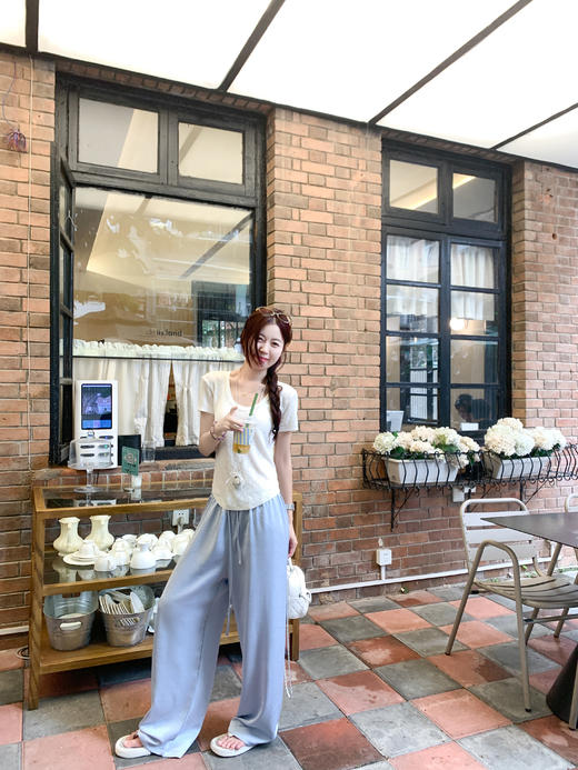 <曾小咸推荐>现货秒杀！微信超特价！韩系松弛感垂感醋酸休闲裤 日常139.99 立减70 秒杀69.99！针织短袖秒杀59.99！！条纹开衫秒杀59.99！！ 商品图10