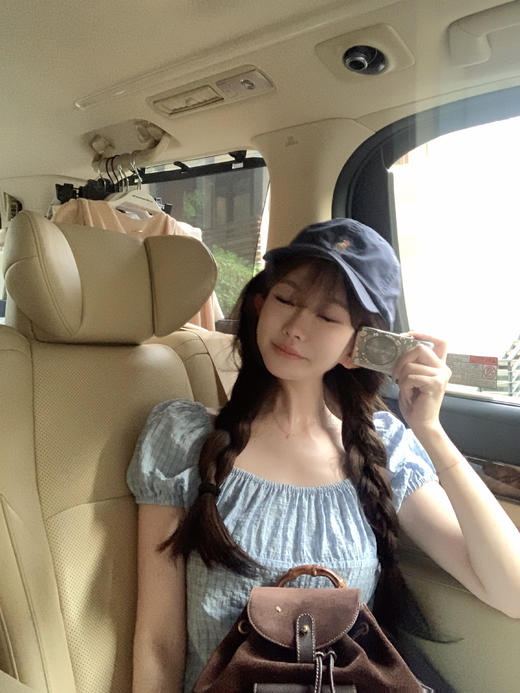 金蘑菇菇 Summer is summering恋恋夏日 泡泡来噜/ 短袖亚麻半裙 商品图2