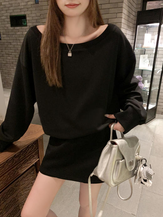 【129元任选2件】现货！宽松斜肩卫衣/短裤 商品图13