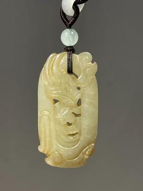 白玉镂雕云龙纹椭圆珮，顺丰包邮