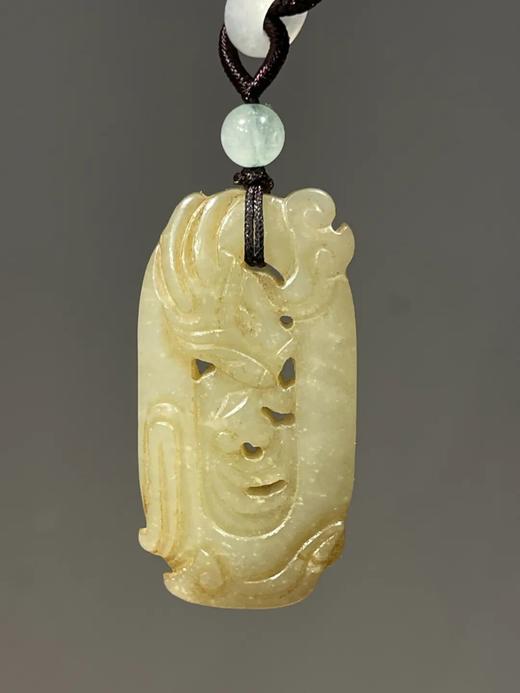 白玉镂雕云龙纹椭圆珮，顺丰包邮 商品图0