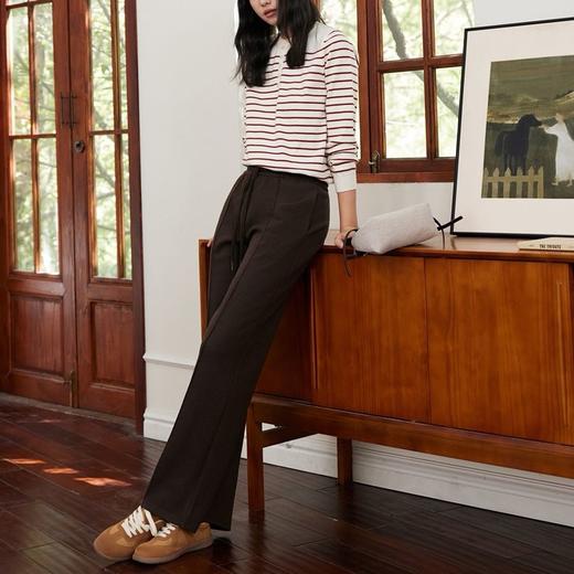 [屁侠推荐]SPLELED 羊毛蚕丝休闲阔腿裤 羊毛蚕丝混纺面料 保暖舒适显瘦垂感好 深秋冬季告别臃肿 下单3-5天发货 商品图2