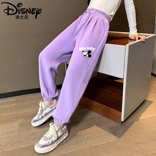 迪士尼女童裤子春秋外穿2025新款儿童运动裤春季休闲卫裤大童长裤 商品图2