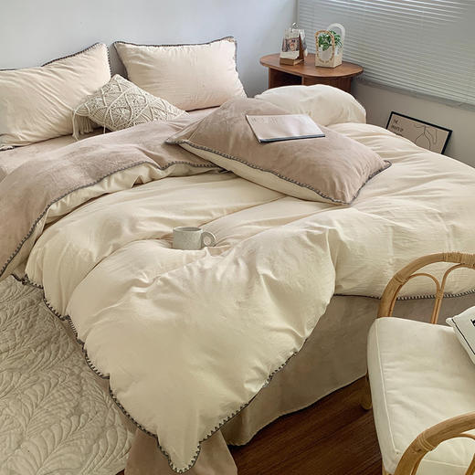 【牛奶绒秋冬棉加绒四件套】牛奶绒四件套良品秋冬棉加绒四件套保暖加厚绒布床品件套 商品图5