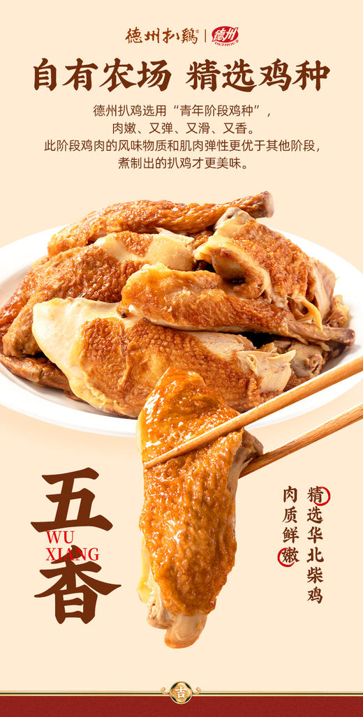 【鲜扒鸡】气调传承1956扒鸡 五香/熏香/藤椒/板腊任选 单只/2只装 顺丰包邮 不接受7天无理由退货拒收 商品图4