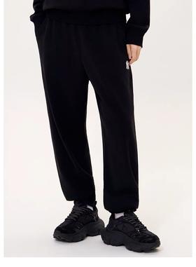 严选 | MLB经典小LOGO束脚长裤  黑色/奶油色/麻灰色 S-XL 显高又显瘦 松弛感