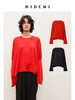 HIDEMI 澳洲进口美利奴羊毛松弛感蝙蝠袖落肩休闲慵懒针织长袖毛衣 商品缩略图0