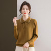 FCY FQ88735翻领长袖小衫上衣洋气妈妈减龄毛衣 商品缩略图0