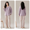 秋季新款家居服圆领套头睡衣女春秋款带胸垫免穿内衣长袖家居服防凸点可外穿起居 商品缩略图1