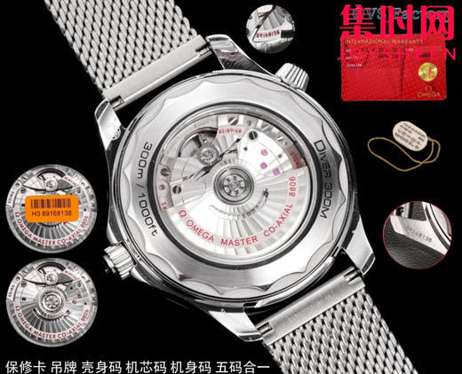 新品 欧米茄OMEGA OVS海马300米潜水表 橙针款 男士腕表 8806机 黑摆轮 商品图8