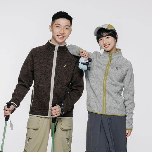 ACMEITEM爱棵米 户外亲子抓绒磨毛开衫外套立领内胆合体上衣男女GAG3210612G/GAG3210669G 商品图2