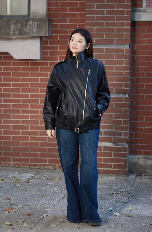 【皮衣 拉链款】拉链款更酷飒！花姐朋友出口俄罗斯款货源，高性价比款，环保蛋白皮，质感满分，光泽度佳~超柔软休闲夹克，皮衣外套秋装~ 商品图3