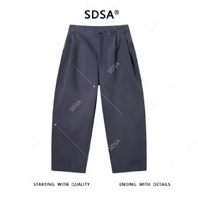 SDSA男士秋冬新款痞帅男装时尚宽松纯色直筒休闲裤百搭街头风休闲