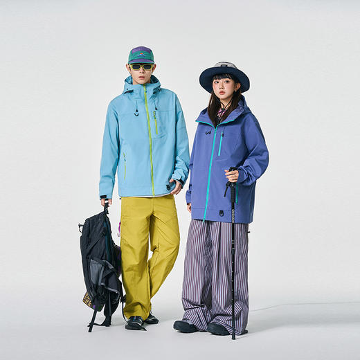 【六色可选】斯辰唯佳情侣山系防风衣外套 高87-DQC6633A 男女同款户外夹克风衣 干爽透气运动休闲上衣外套 商品图2