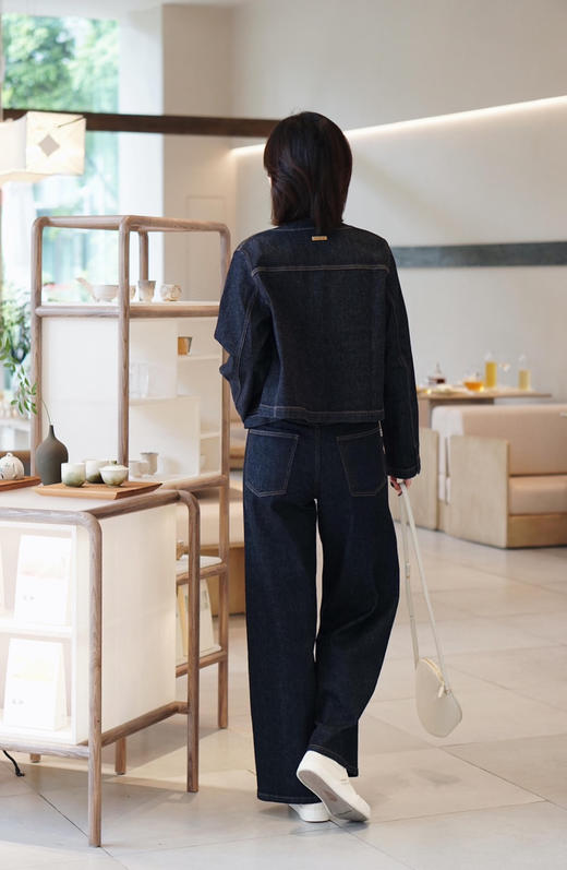 之禾 女装棉弹牛仔阔腿裤（SS） 商品图8