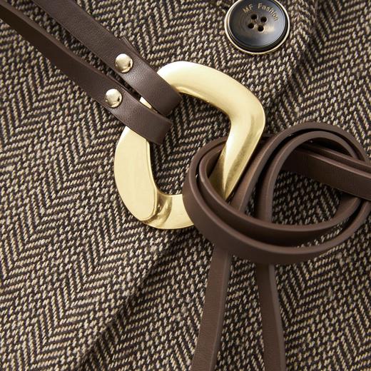 「高货wl」全新升级【铂金会员395/天猫529/差价134】(99117)洛诗琳2025秋季设计感毛呢拼接西装马甲阔腿短裤两件套 商品图2