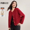 【内购】【100%绵羊毛】小香风金属扣织带镶边圆领显高真贴袋毛呢外套-W54OE8776 商品缩略图0