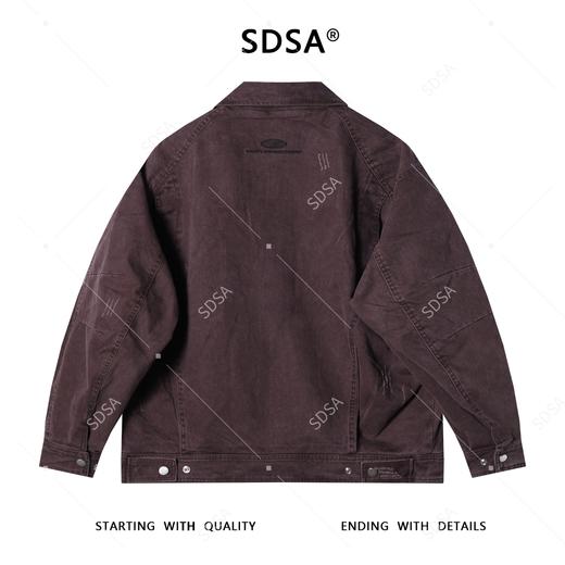 250110SDSA男士秋冬新款痞帅男装潮牌韩版拉链翻领夹克外套时尚百搭上衣 商品图5