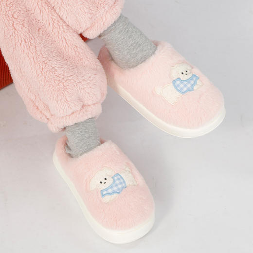 【39.9元2双】格纹小狗情侣男女款棉拖门店同款165794398（鞋子偏小，往大一码拍） 商品图2