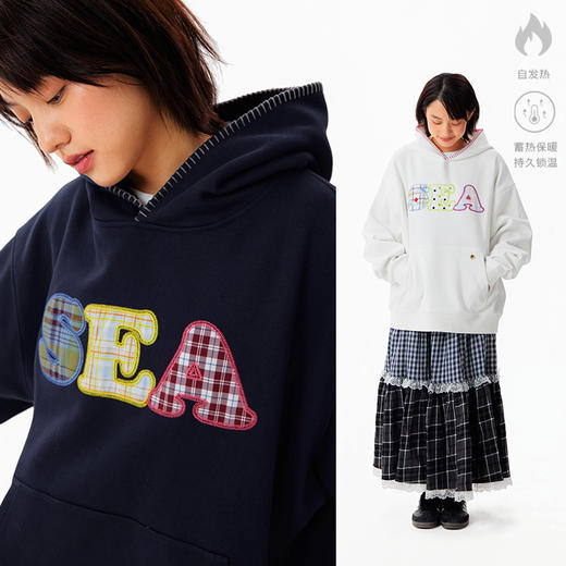 CryingCenter SEA贴布绣连帽卫衣 哭喊中心 商品图5