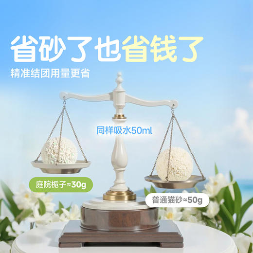【特惠专享】囧宝 水香花系列 庭院栀子木薯混合豆腐猫砂 除臭去尿味 2.5kg/包 商品图6