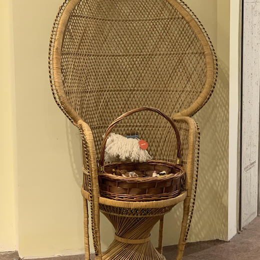 1960s法国原版孔雀椅 手工藤编 商品图1
