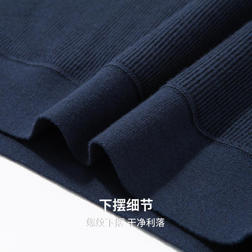 【含绵羊毛】圣得西男士2025秋季新款休闲百搭素雅绒感圆领毛衣 商品图9