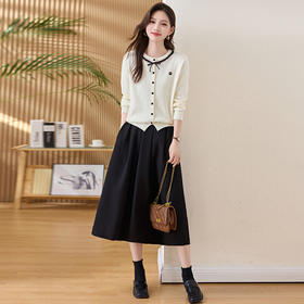 针织衫半身裙两件套，时尚气质洋气减龄穿搭套装连衣裙HR-XBL8501