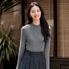 【内购】【多色可选】简约休闲一体无缝全羊毛上衣半高领基础款弹力针织衫-W53HG3062 商品缩略图1