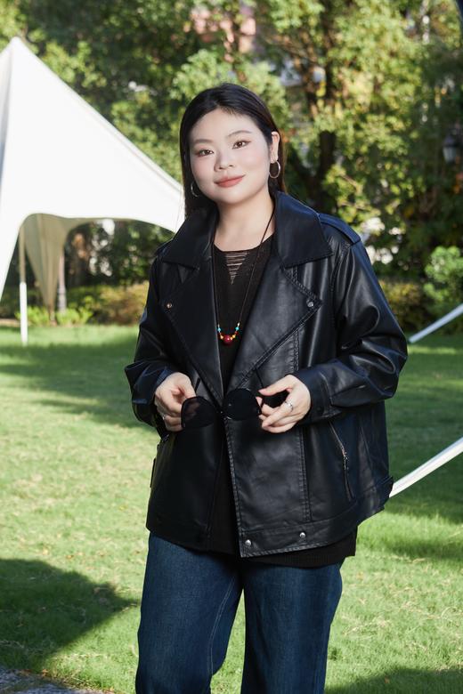 【皮衣  按扣款】花姐朋友出口俄罗斯款货源，高性价比款，环保蛋白皮，质感满分，光泽度佳~超柔软休闲夹克，皮衣外套秋装~ 商品图6