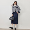 【内购】【免搭配套装】通勤圆领垫肩短款夹棉保暖外套&磨毛开叉A字半身裙-154ZA3552 商品缩略图2