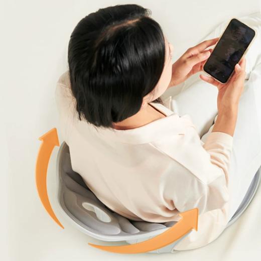  知梦人人体工学腰托靠背 工位一体式护腰坐垫靠垫  加长加宽 成人学生通用 商品图2