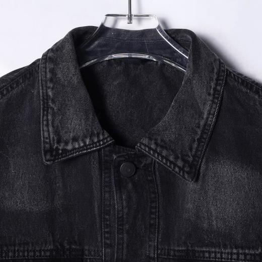 250113SDSA男士秋冬新款痞帅男装韩版简约磨白翻领牛仔外套百搭时尚夹克 商品图2