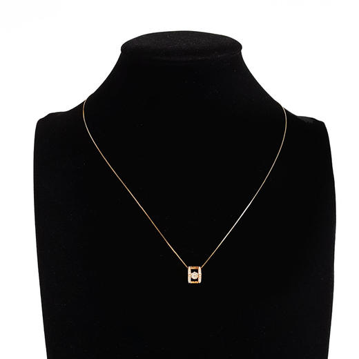 【天然正品】莱绅通灵AU750玫瑰金时尚设计款怦然心动系列0.207克拉钻石吊坠项链42CM女士060925NJS24现售价：3080 商品图5