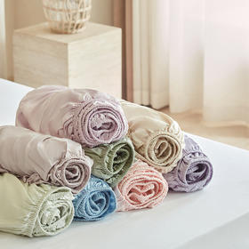 【60S竹纤维床笠】竹纤维单品床笠良品纯色60S支A类抗菌床套席梦思套婴幼儿