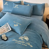 【品牌直发】加倍生活 高克重水晶绒绣花四件套 多色可选 商品缩略图3