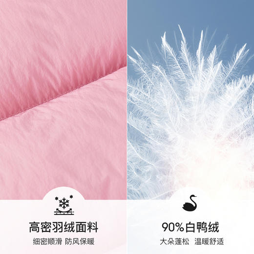 【内购】【90%白鸭绒】小个子通勤高立领拉链宽松蓬松保暖不臃肿短羽绒服-W54YC2158 商品图4