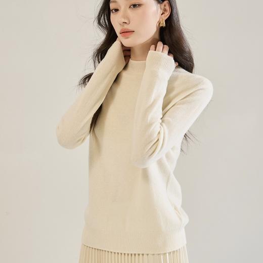 「高货sh」全新升级【铂金会员257/天猫339/差价82】(05744)洛诗琳高级感半高领领针织衫2025秋冬宽松显瘦羊毛上衣女 商品图1