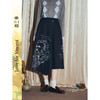 两三事梵高文艺 墨叙心声 2025秋季新款复古印花不对称压褶半身裙 商品缩略图0