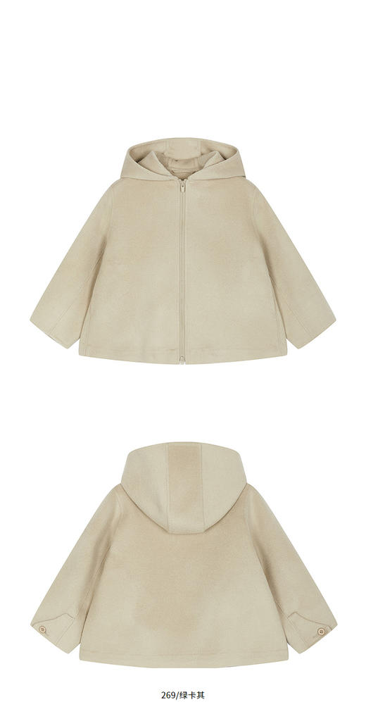 jnby  25年秋款  短款呢大衣  1P9810120 商品图9