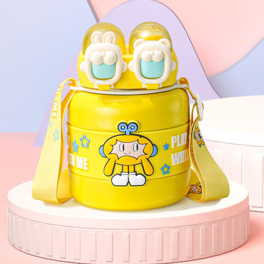  【双盖双饮，快乐加倍】新款316不锈钢儿童保温杯🔥，大容量防摔设计，时尚便携出行神器！ 商品图7