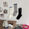 4双一组！2025秋新款超可爱Kitty猫咪刺绣中筒袜女袜 柔软舒适棉质亲肤 商品缩略图0