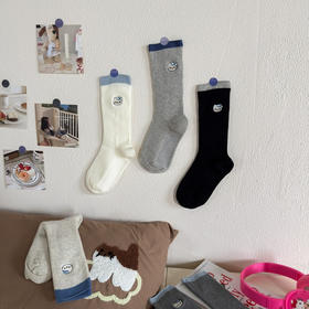 4双一组！2025秋新款超可爱Kitty猫咪刺绣中筒袜女袜 柔软舒适棉质亲肤