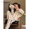 可人儿春秋季带胸垫奥力棉女士长袖长裤睡衣可外出纯棉家居服套装 商品缩略图2